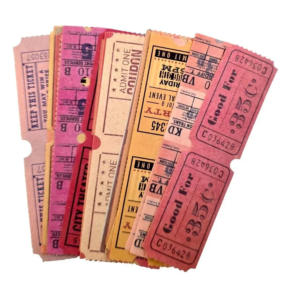 Scrapbook – Vintage Faded Tickets, Numbers, Receipts on Kraft Paper 400 PCS